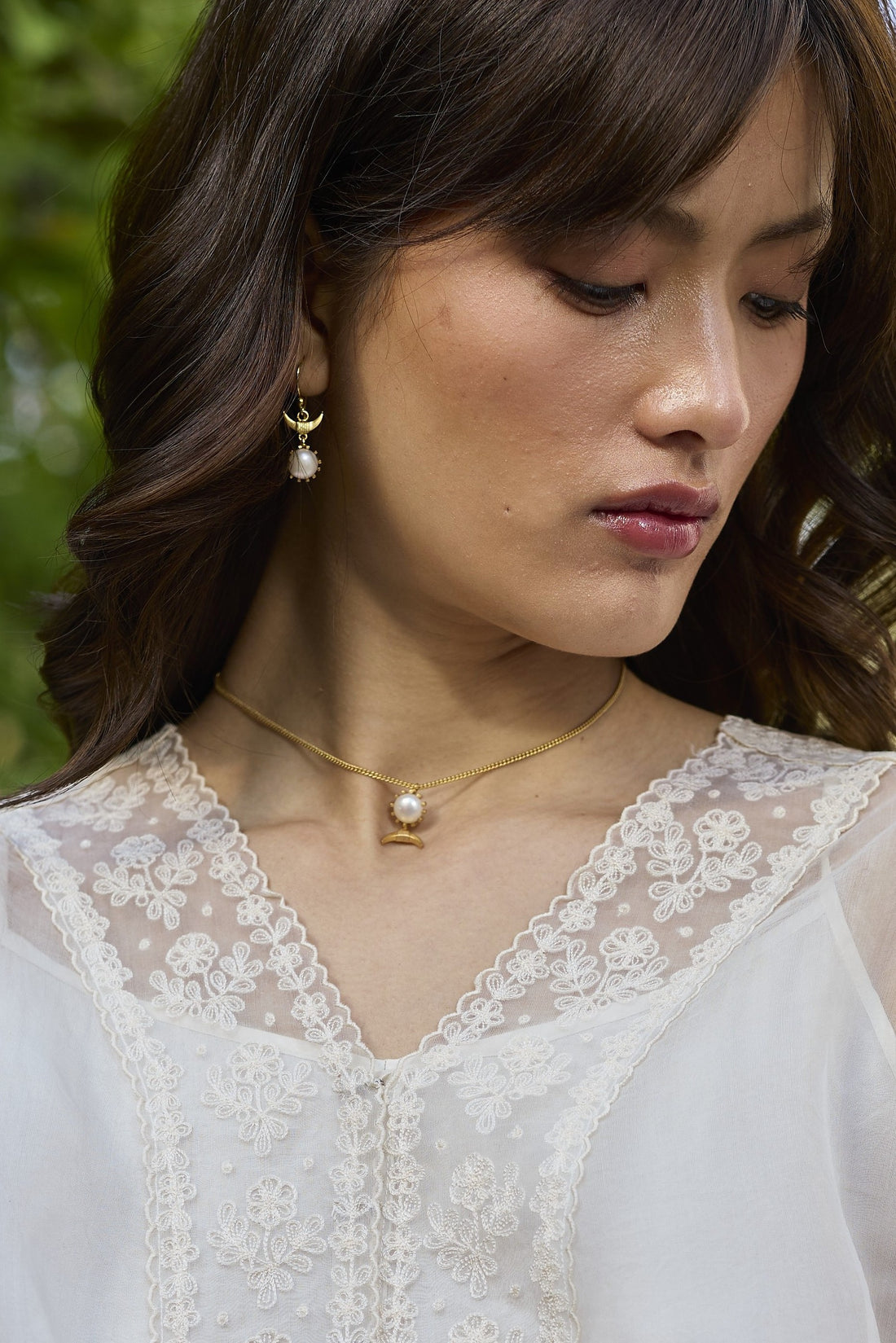 Wander Trail Ivory Embroidered Blouse