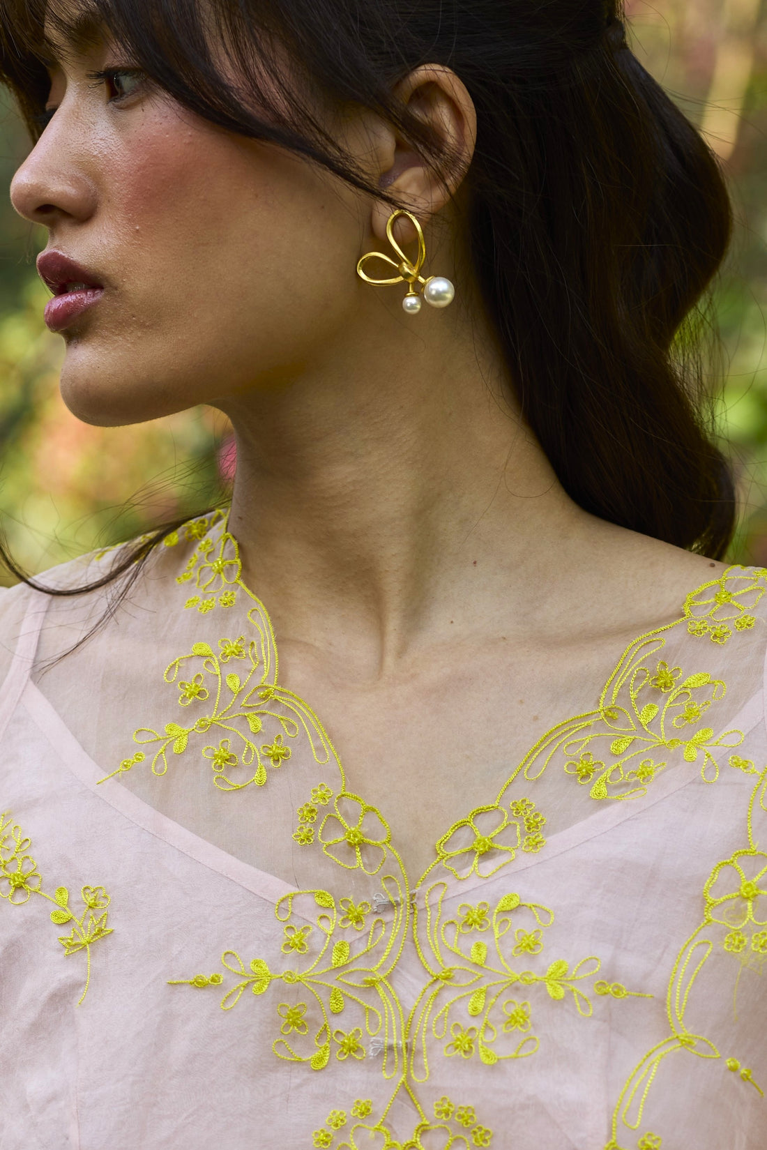 First Light Pink Embroidered Blouse