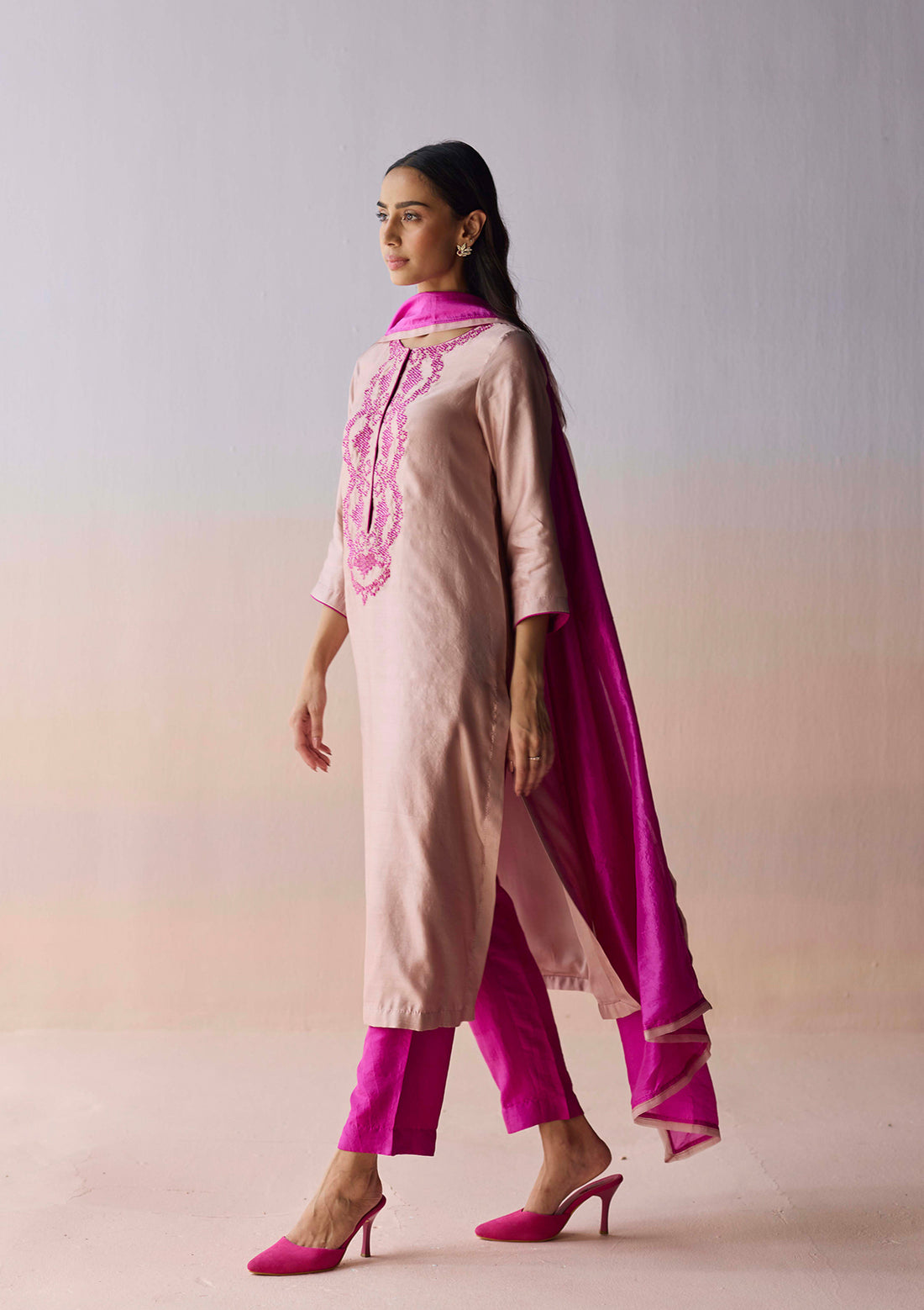Lightfall Pink Dupatta