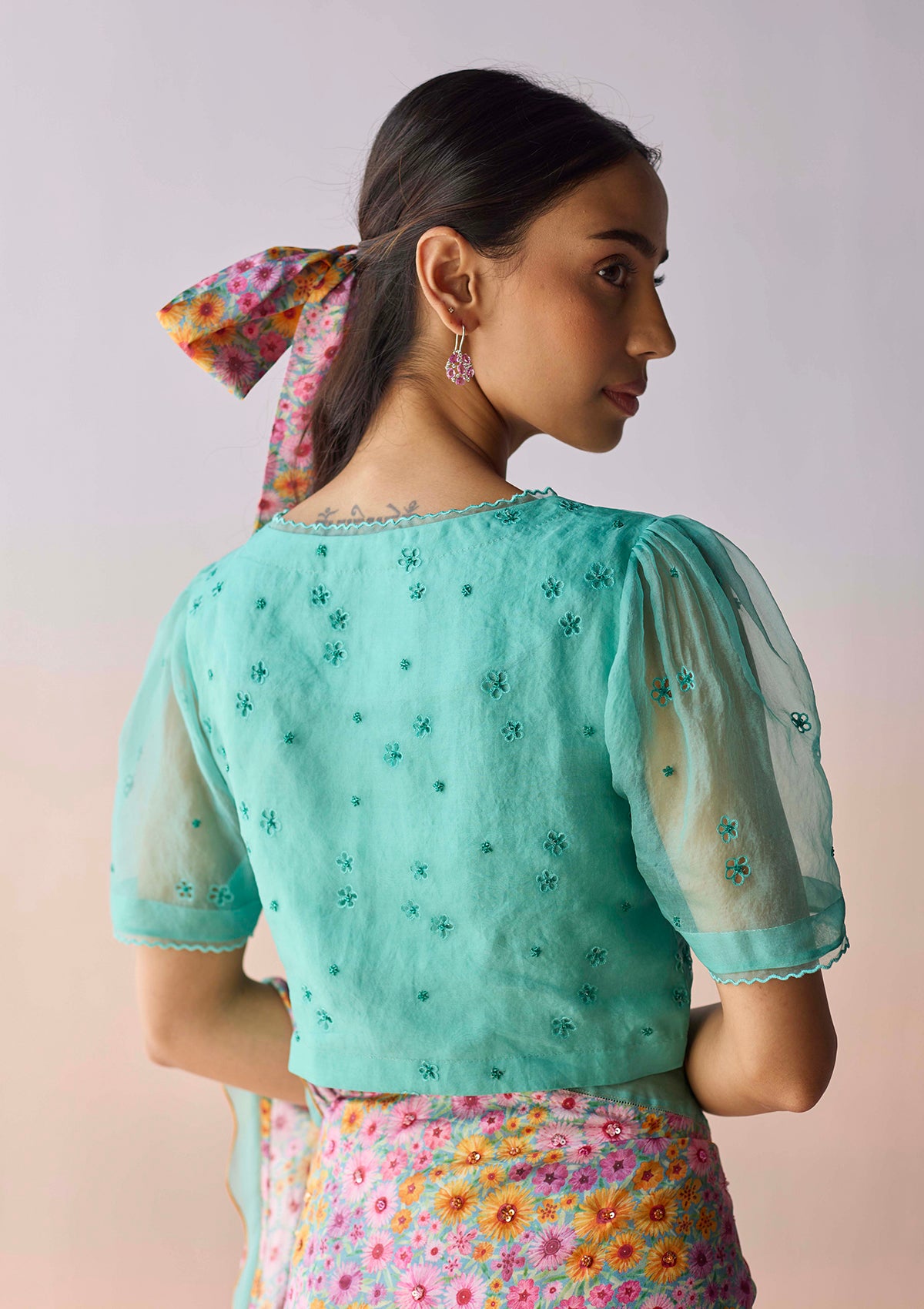 StarBloom Coral Blue Blouse