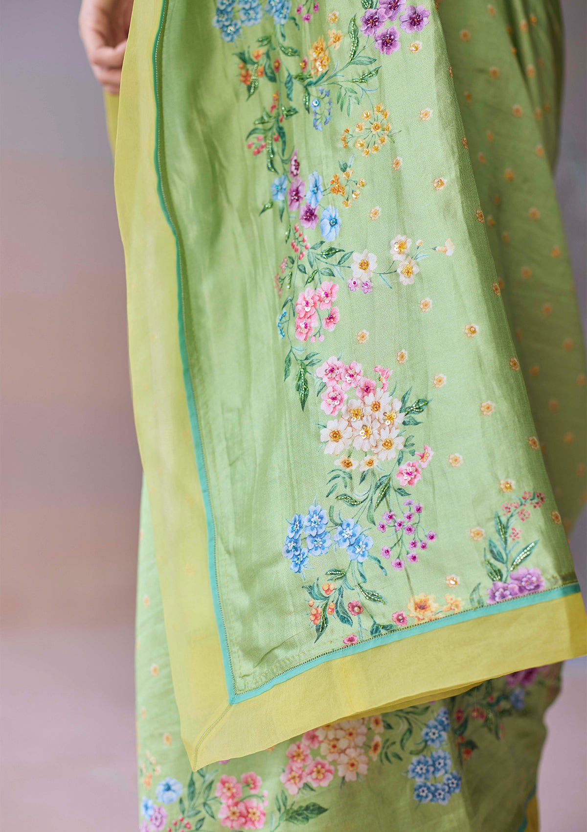 Morning Whisper Green Saree