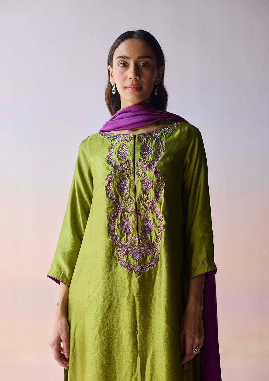 Riverstone Green Kurta Set