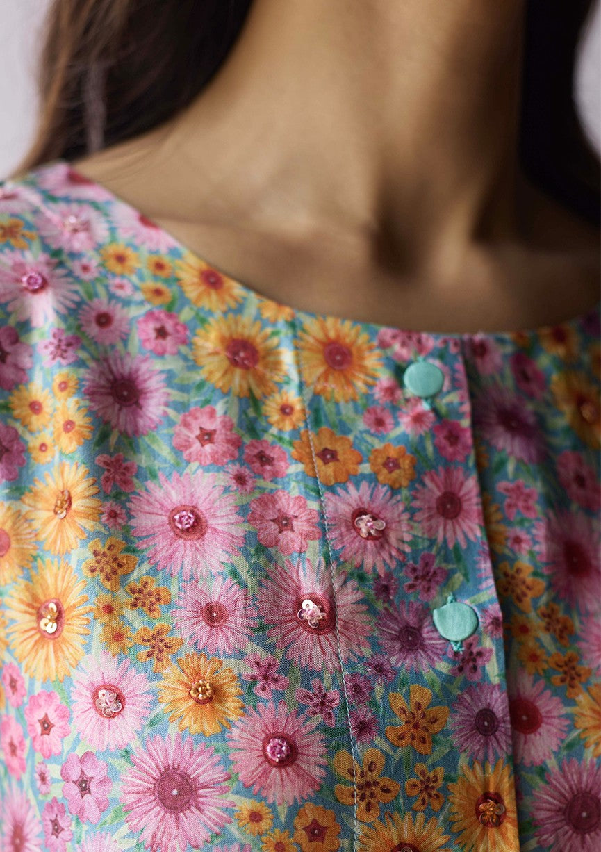 Wildflower Dawn Blue Kurta Set