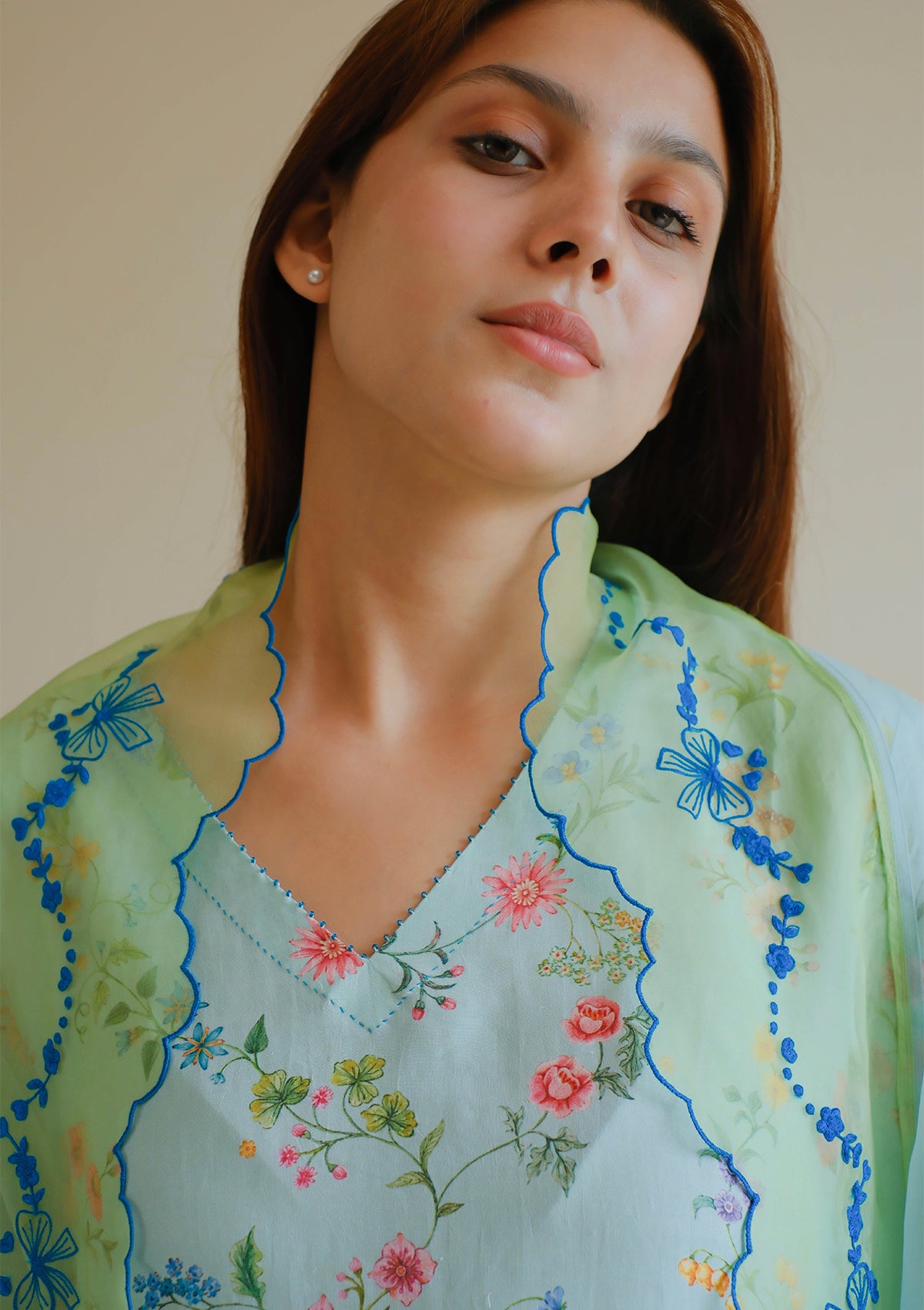 Forest Breeze Blue Kurta Set