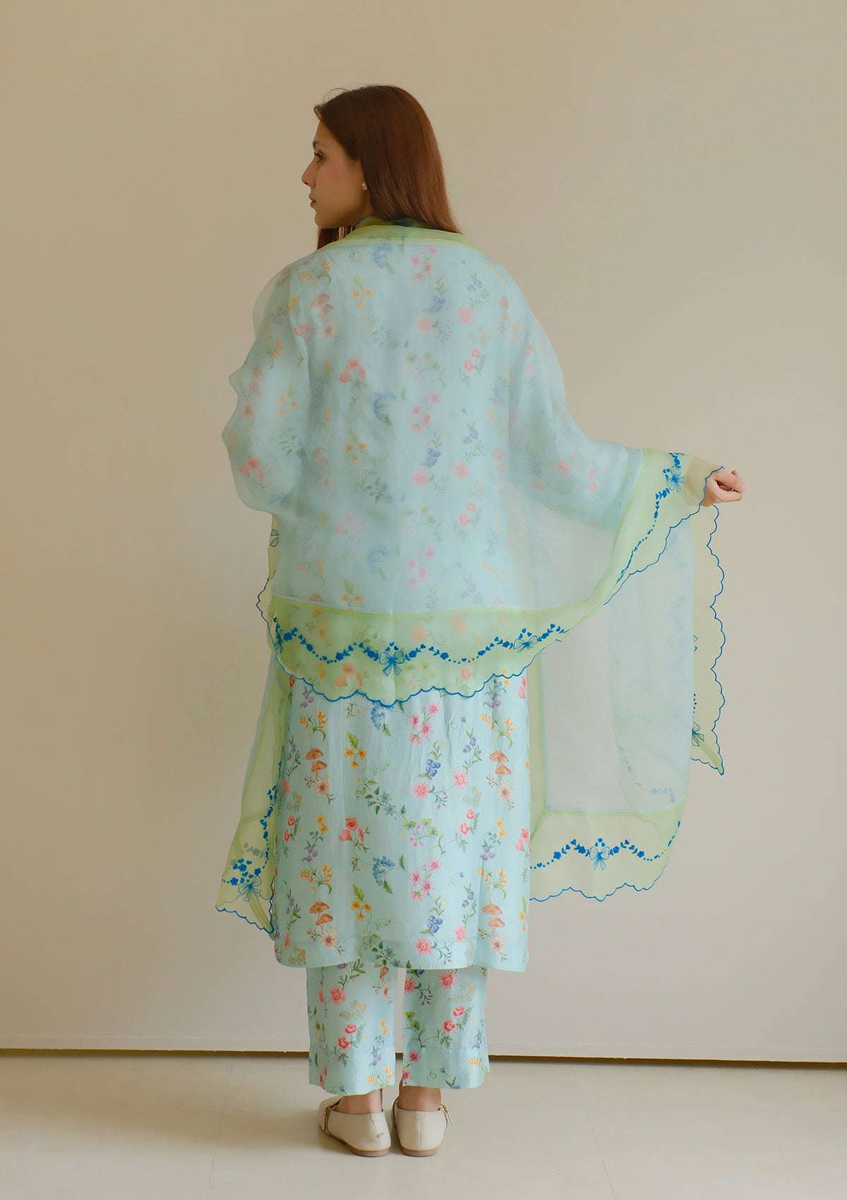Forest Breeze Blue Kurta Set