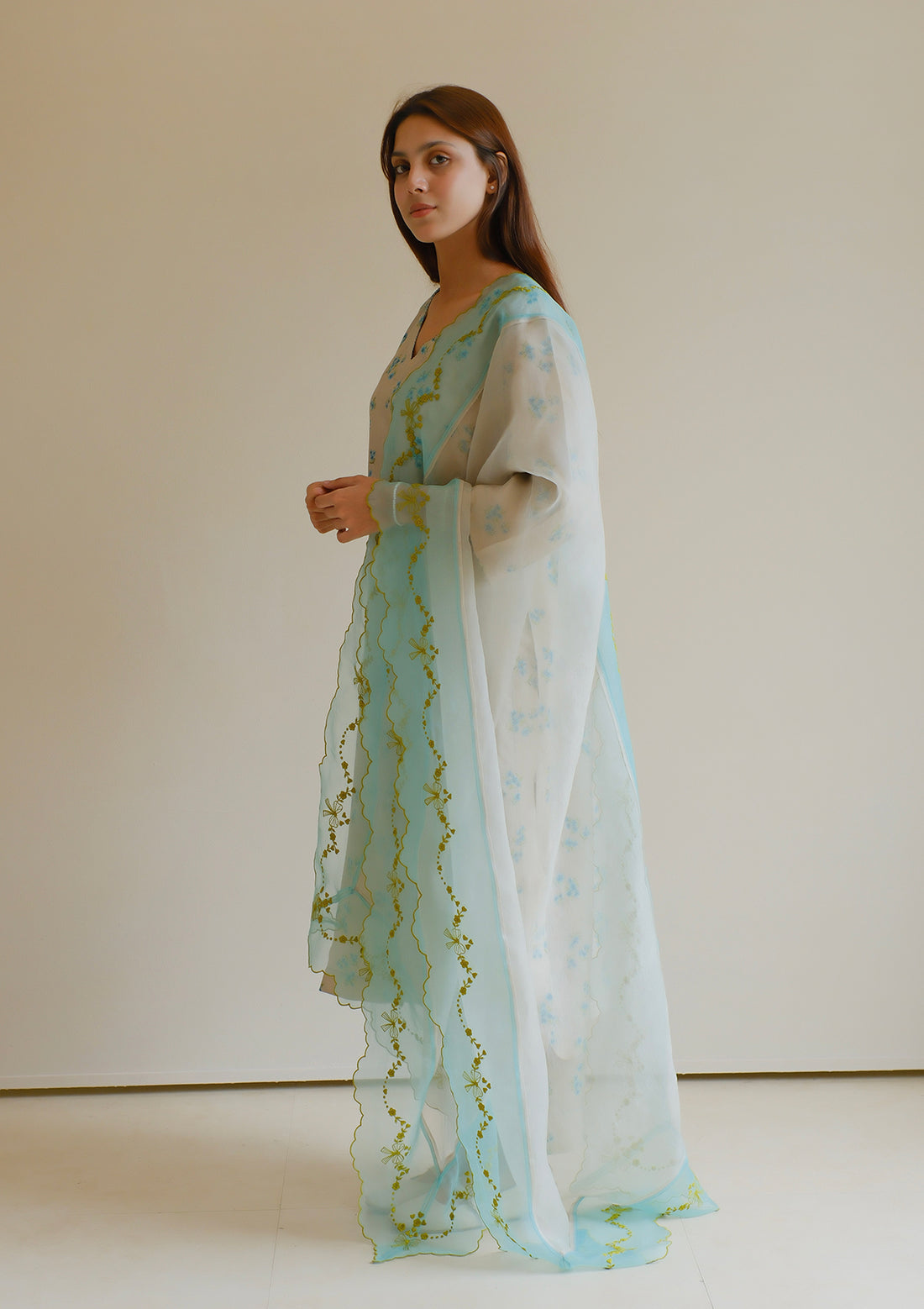 Wildflower Kiss Beige Kurta Set