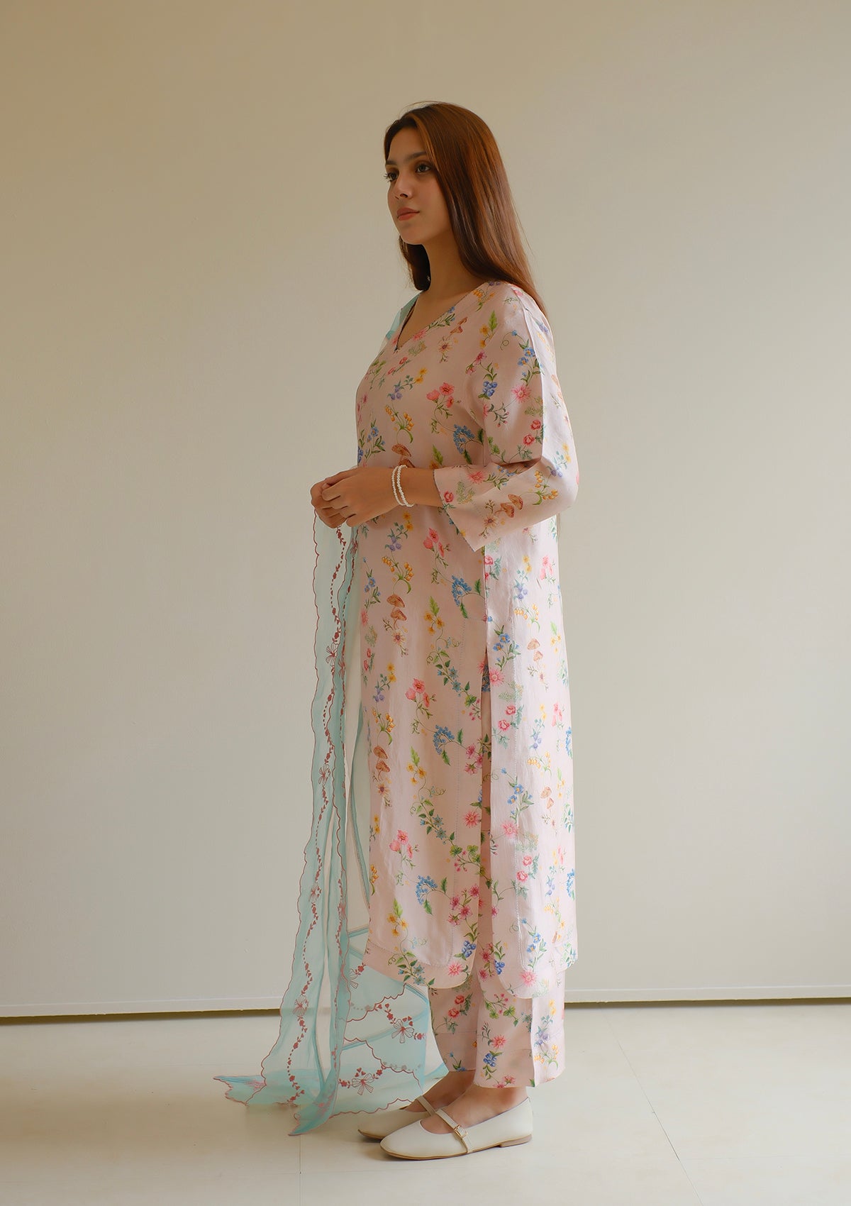 Forest Breeze Pink Kurta Set