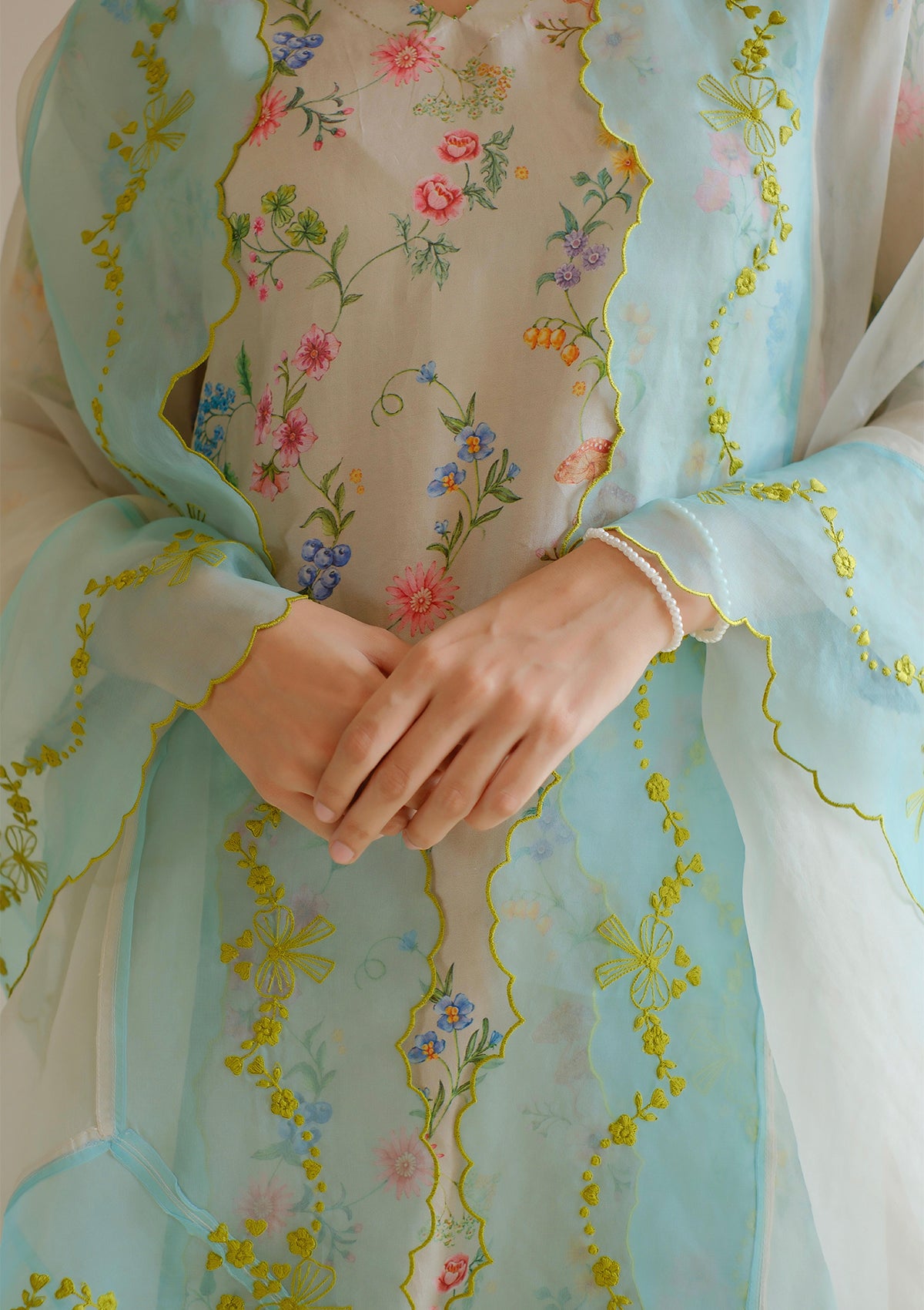 Forest Breeze Beige Kurta Set