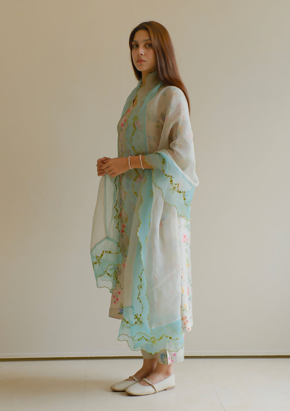 Forest Breeze Beige Kurta Set