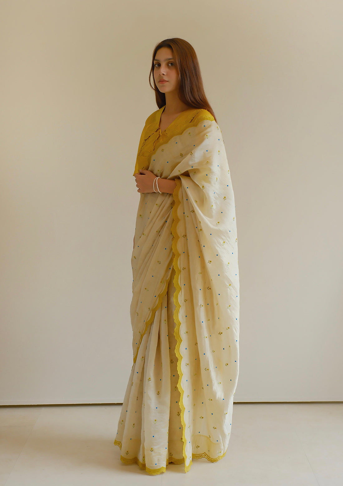 Love Note Beige Saree