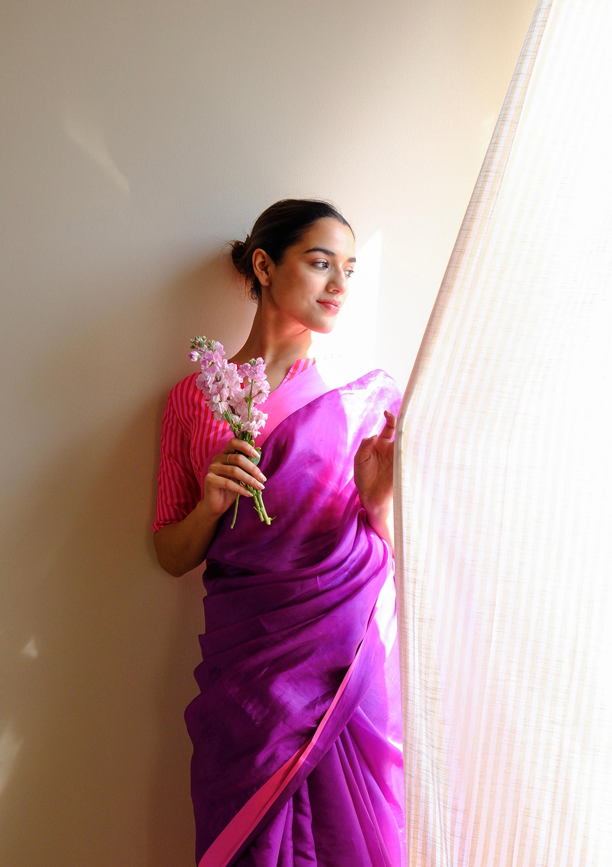 Serene Glow Violet Saree