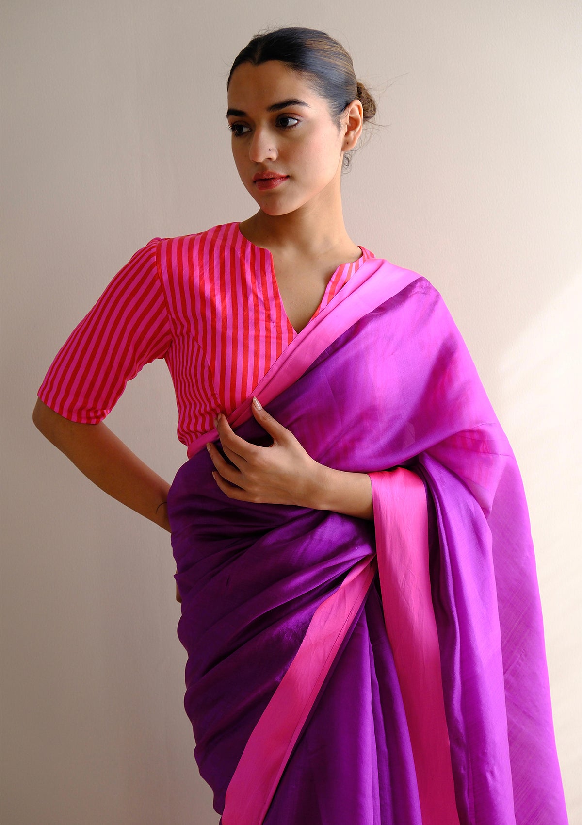 Serene Glow Violet Saree
