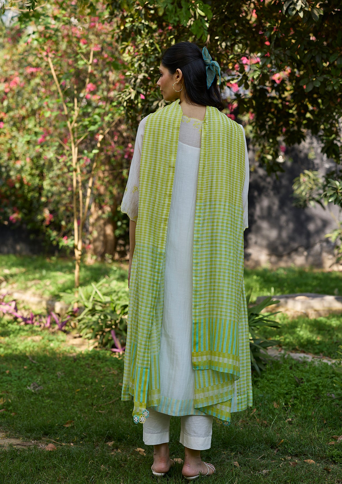Crossroads Lime Dupatta