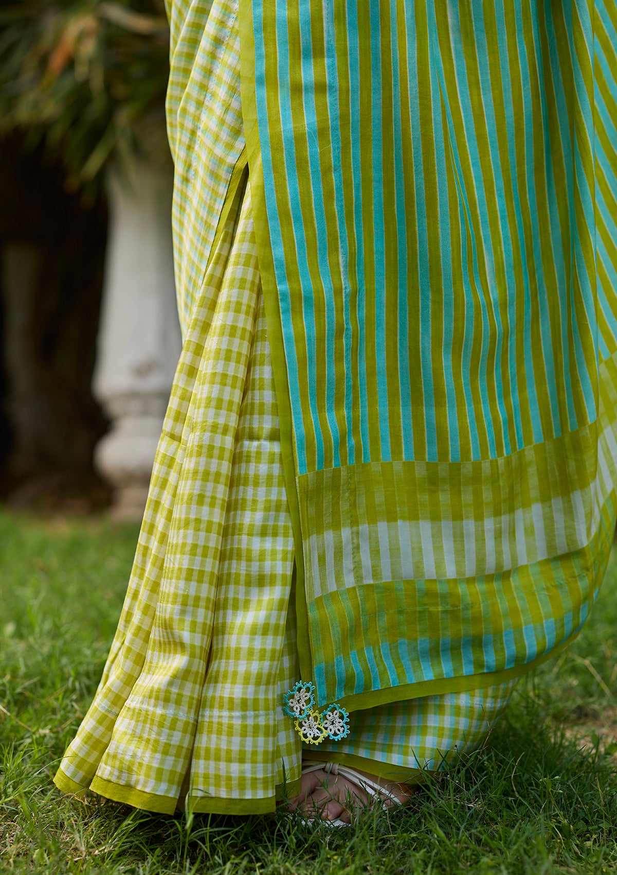 Crossroads Lime Saree