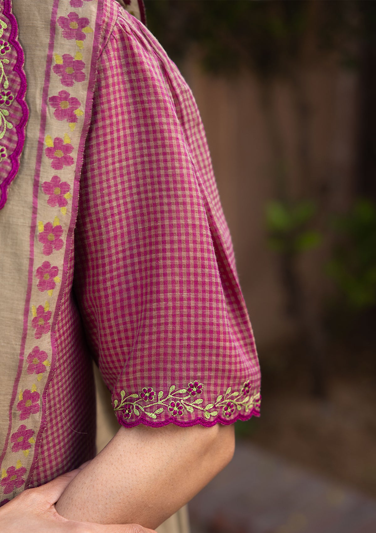 Sweet Caress Embroidered Pink Blouse