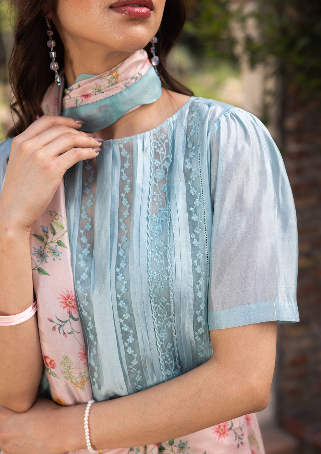 Whispering Ivy Blue Blouse