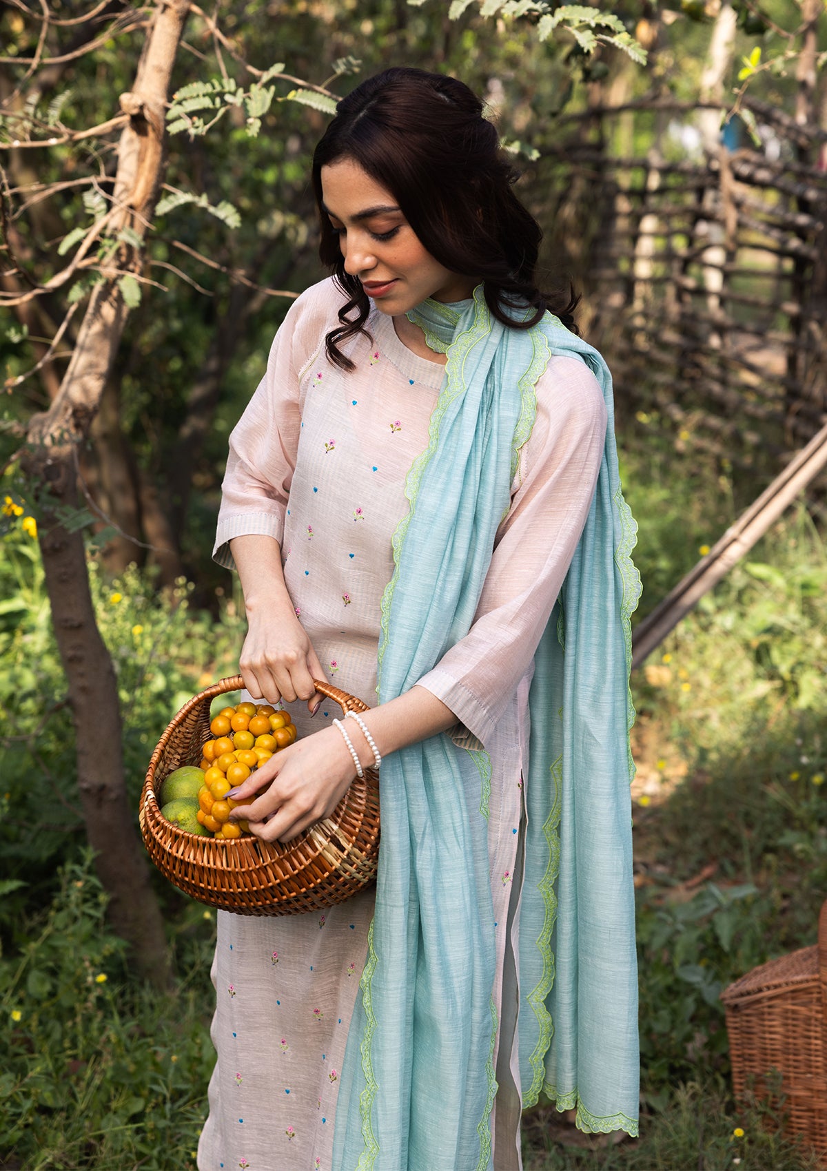 Enchanted Meadow Pink Kurta Set