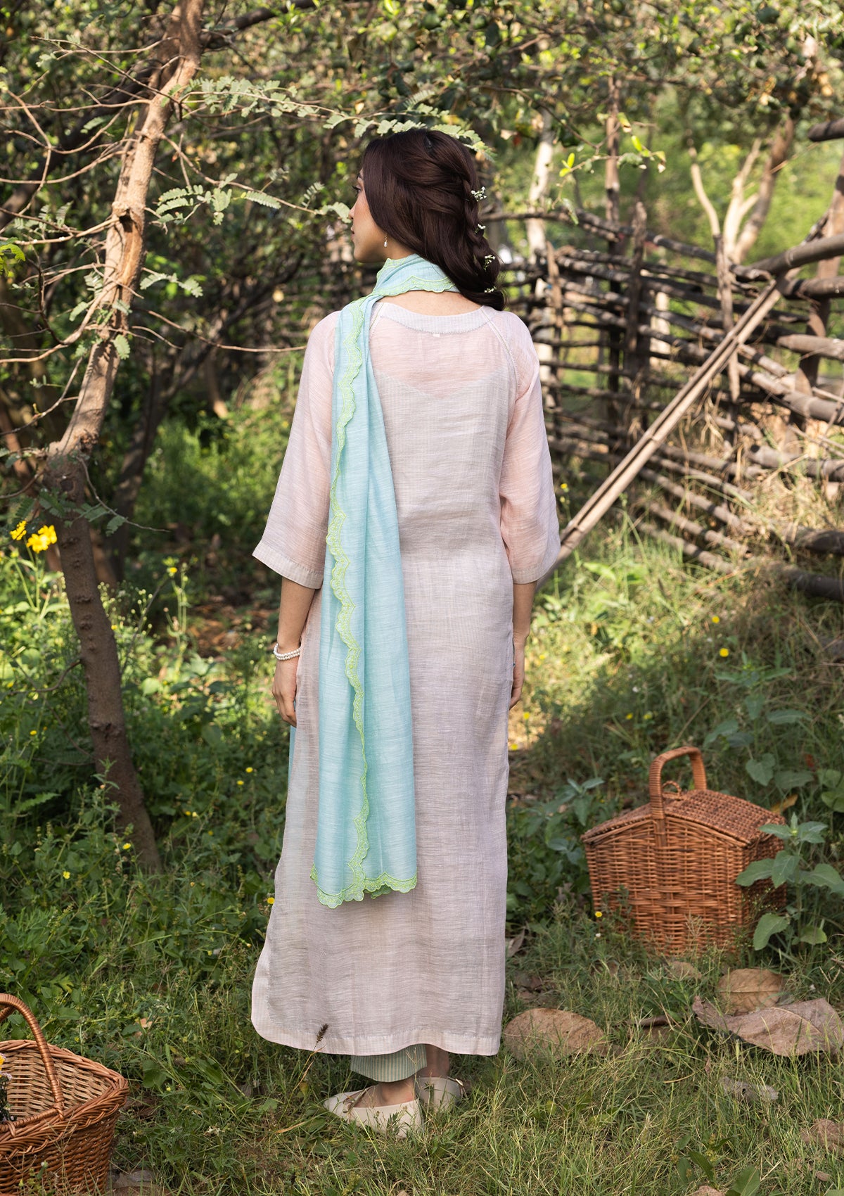 Enchanted Meadow Pink Kurta Set