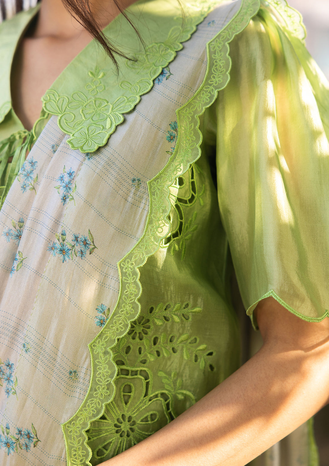 Wildflower Kiss Beige Saree