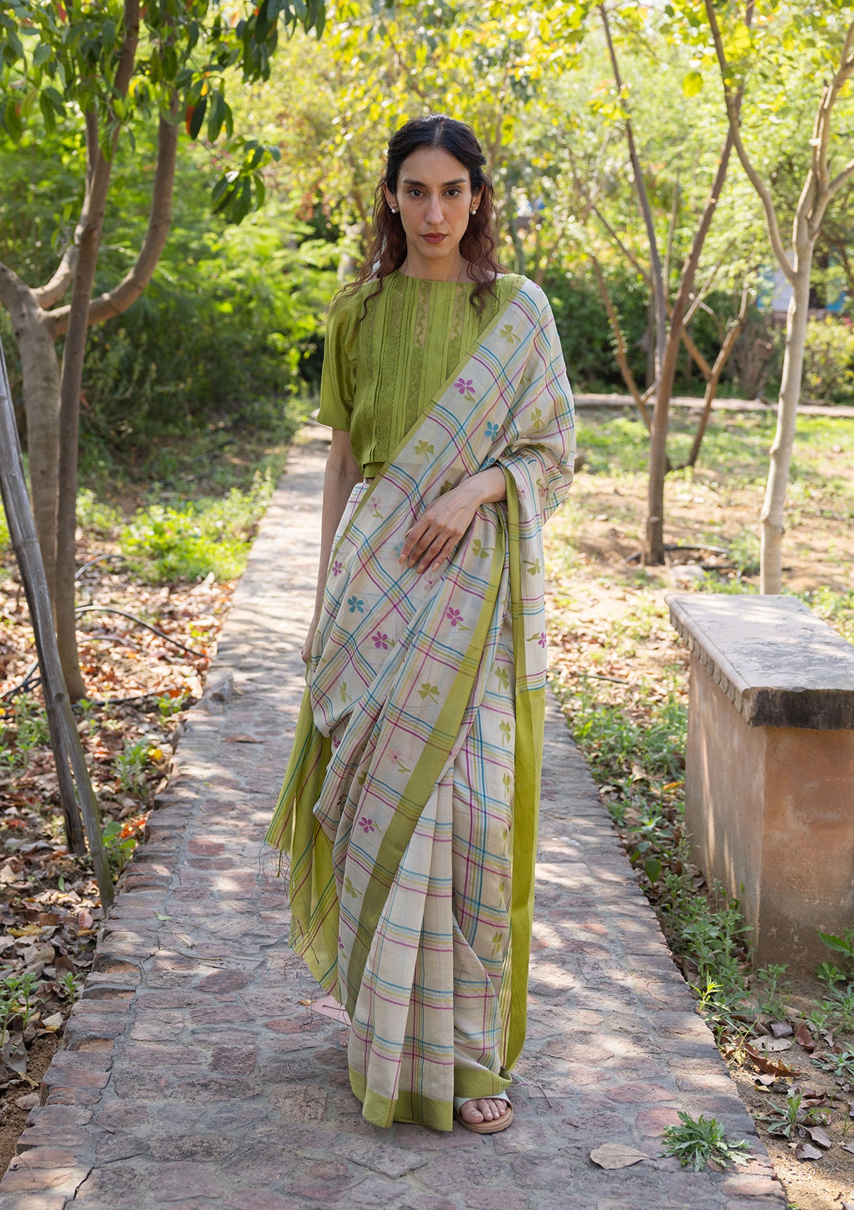 Tic-tac-love Jamdani Saree