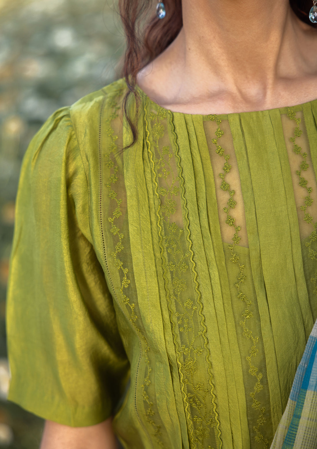 Whispering Ivy Green Blouse