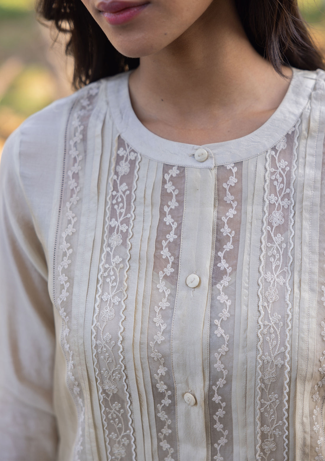 Whispering Ivy Beige Kurta Set