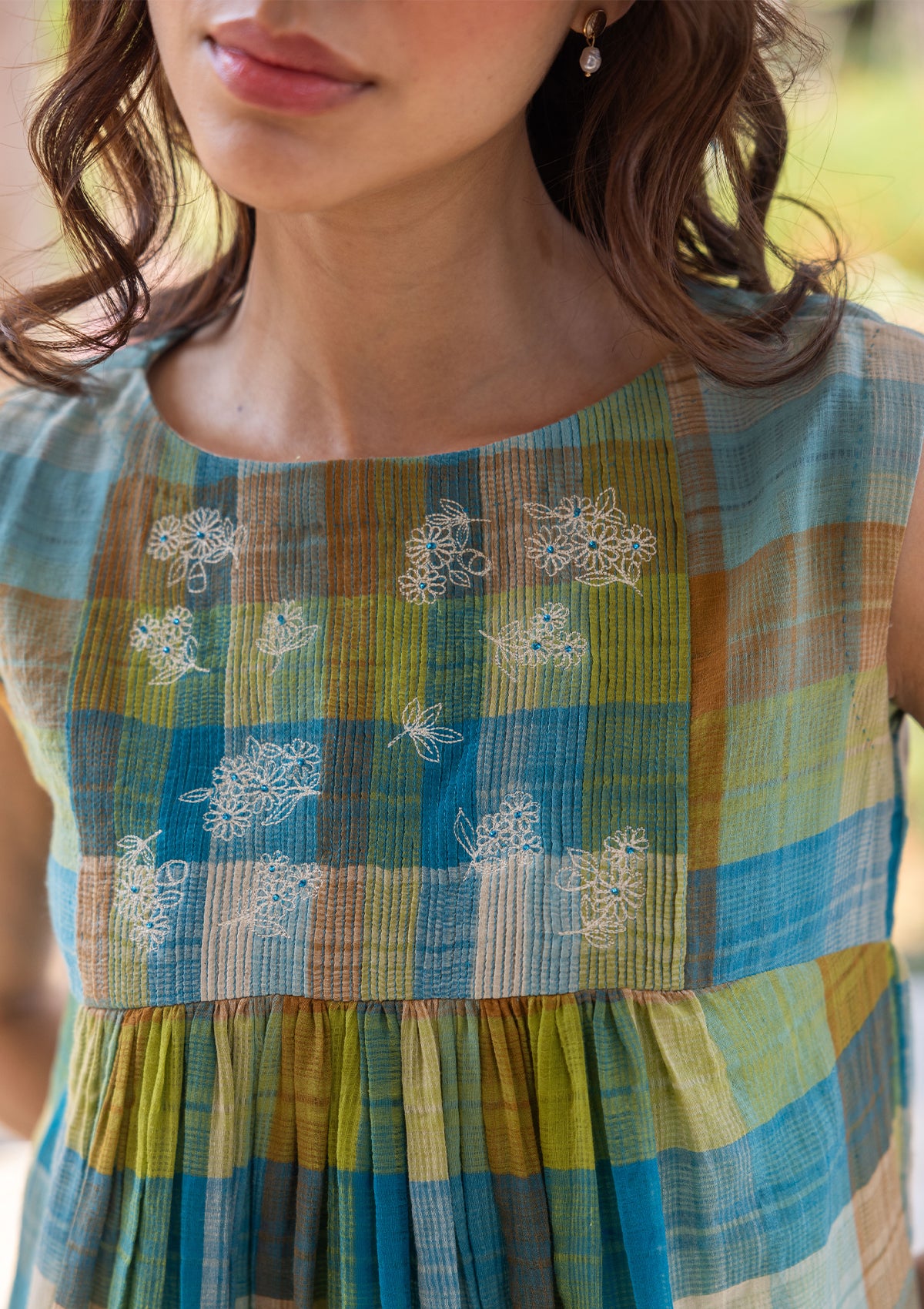 Entwined Checkered Dress