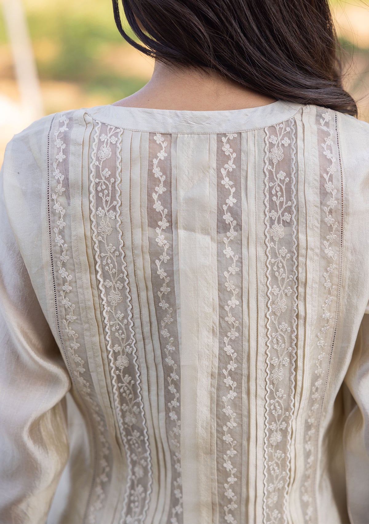 Whispering Ivy Beige Kurta Set