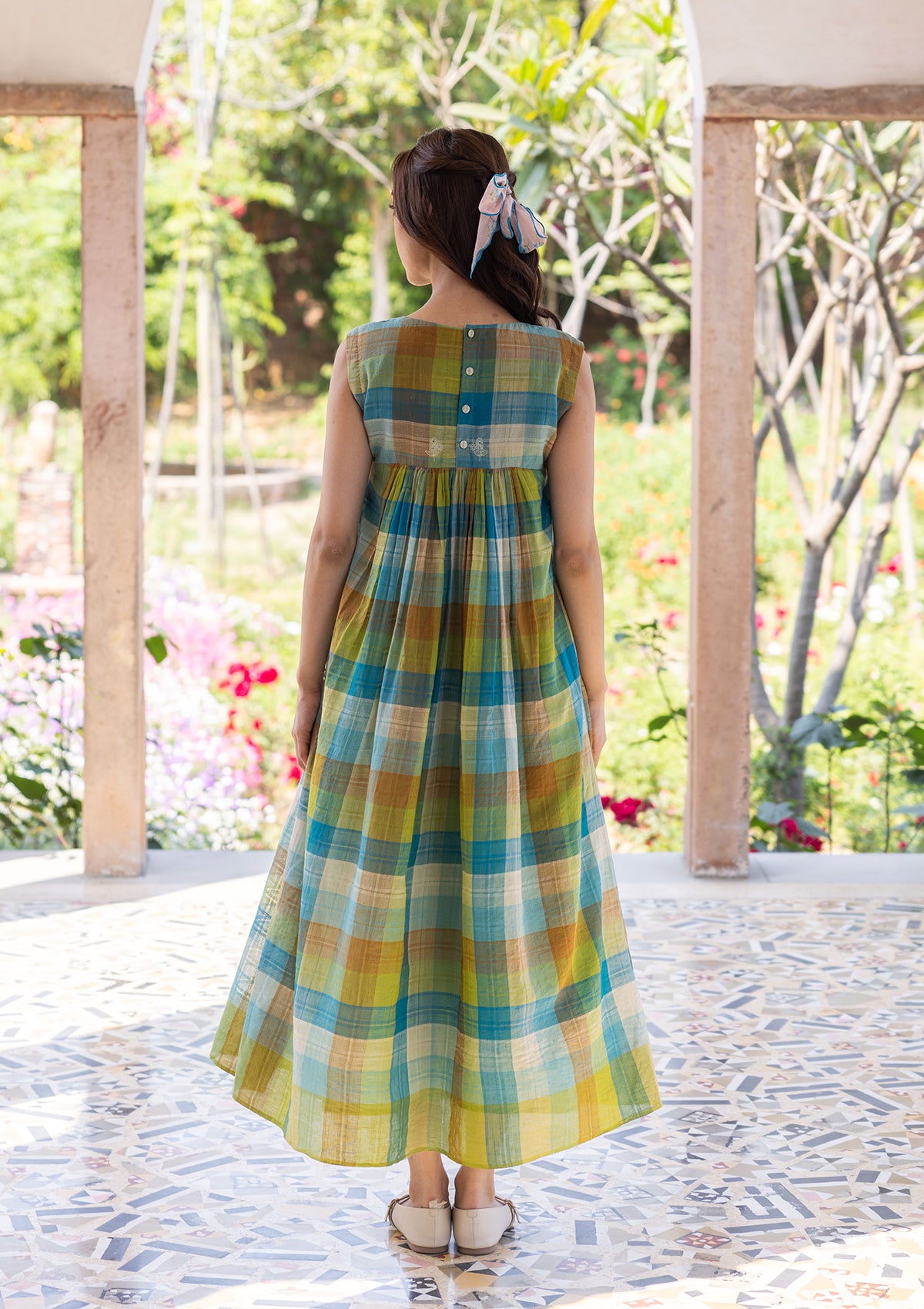 Entwined Checkered Dress