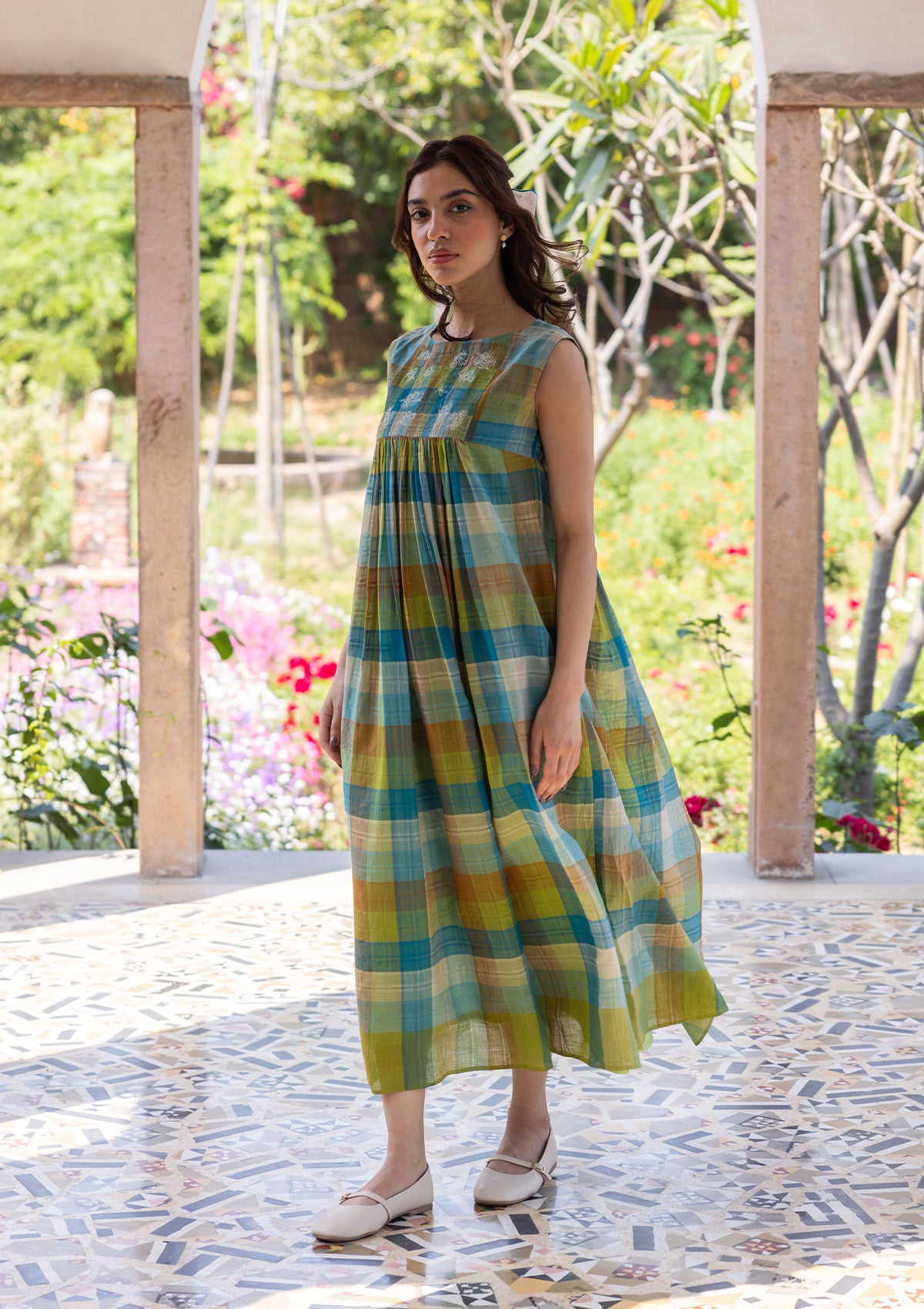 Entwined Checkered Dress