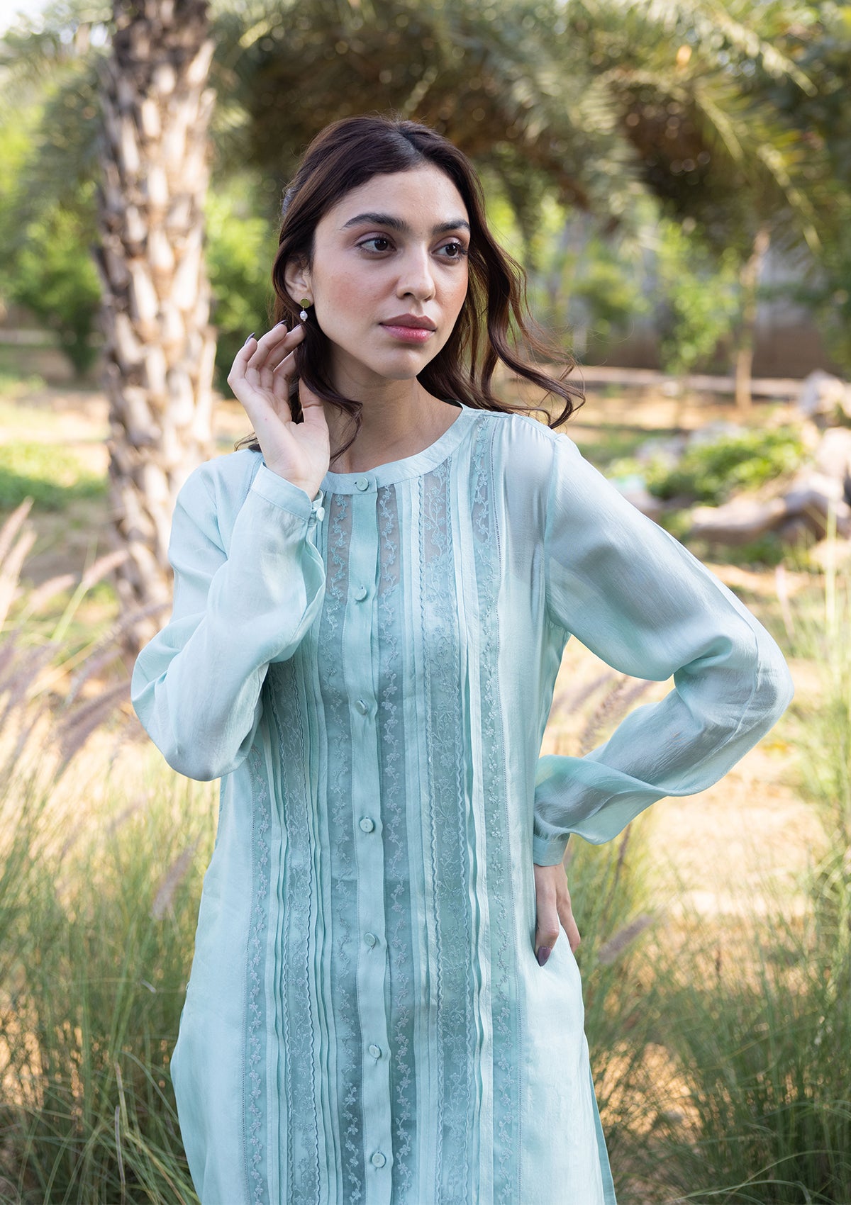 Whispering Ivy Seafoam Kurta Set