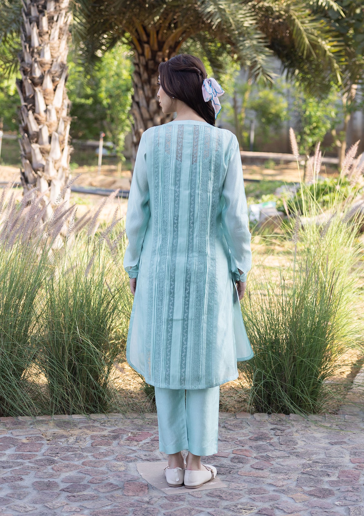 Whispering Ivy Seafoam Kurta Set