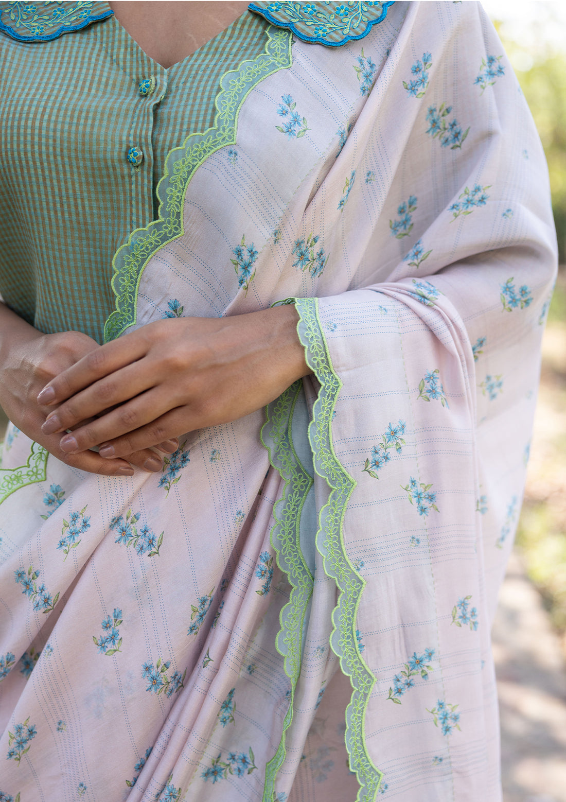 Wildflower Kiss Pink Saree