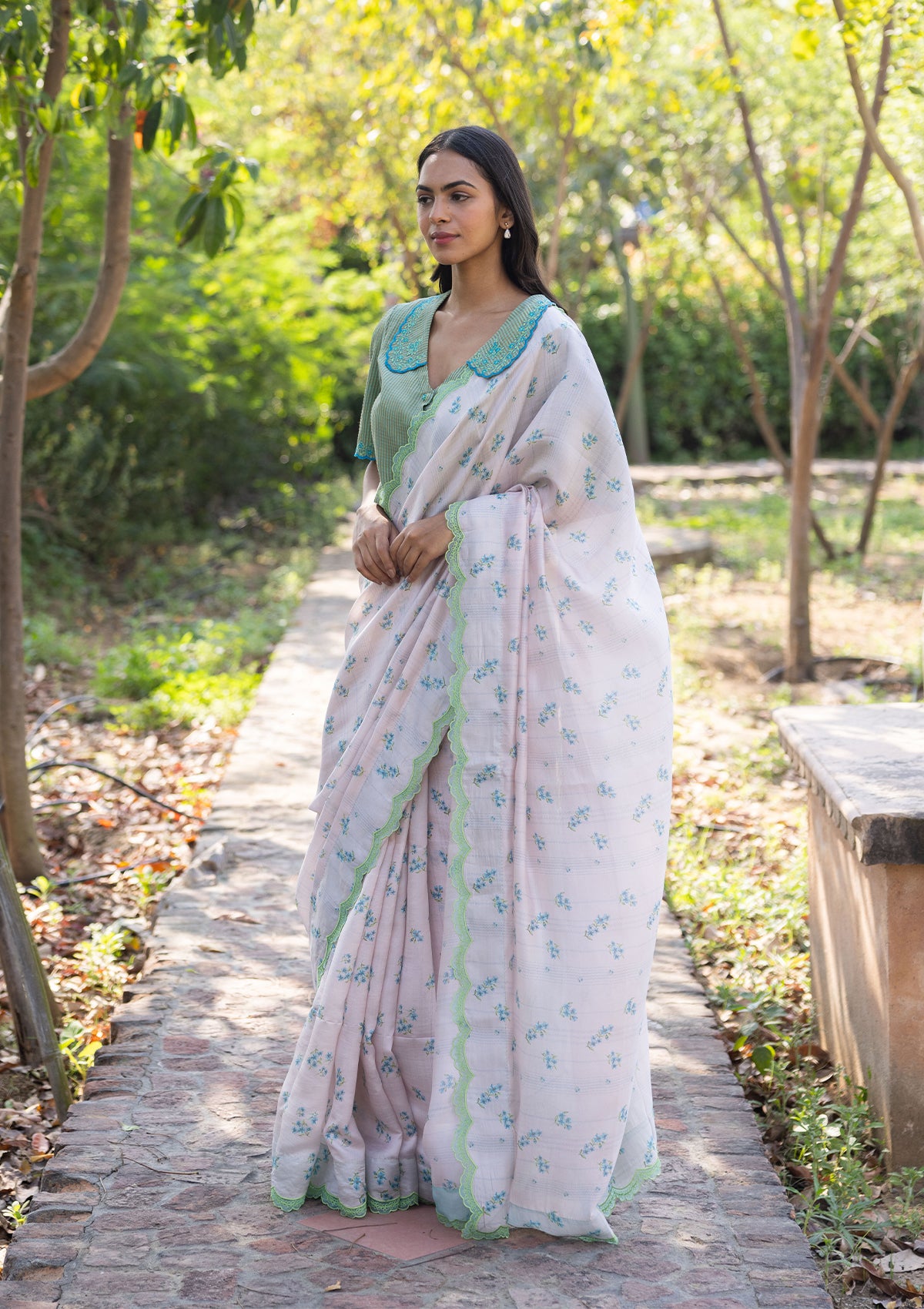 Wildflower Kiss Pink Saree