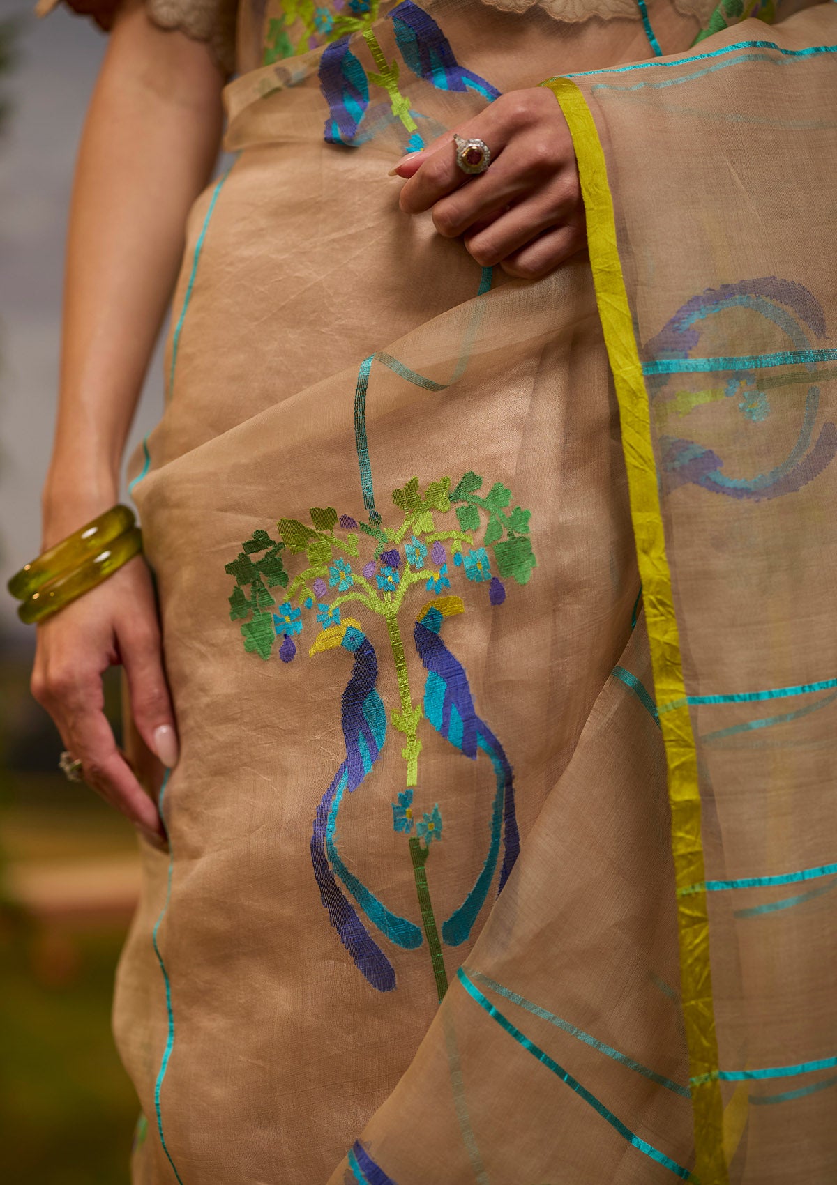 Birdsong Jamdani Saree