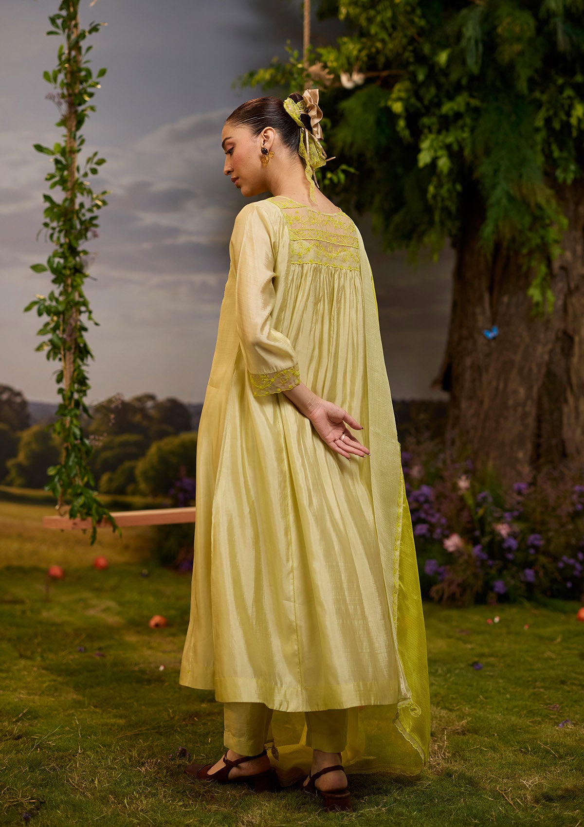 Woodland Stories Embroidered Yellow Kurta Set