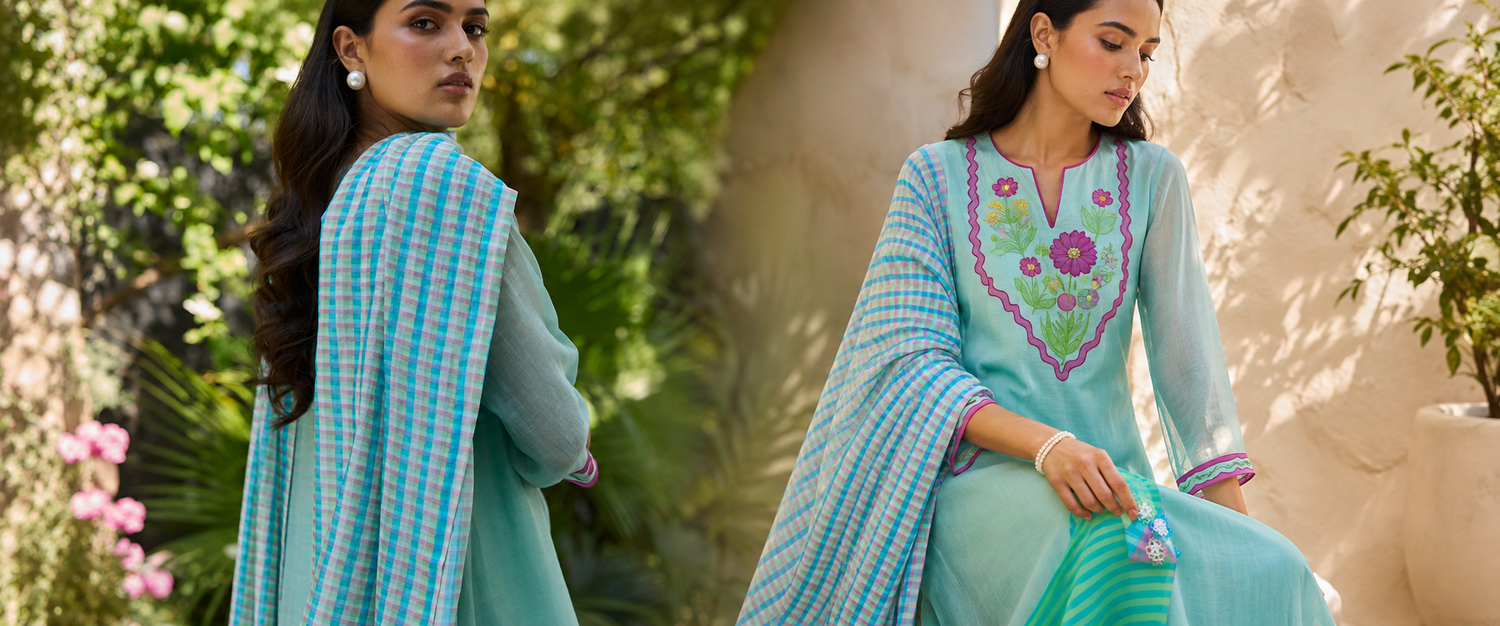 Surmaye Dupattas Bring Together Handwoven Craft and Beautiful Fabrics