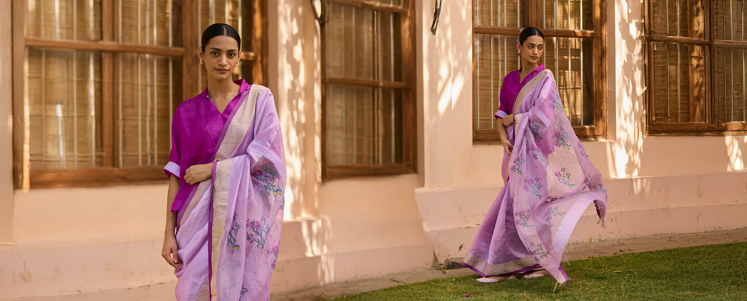 Threaded in Tranquility: The Textile Poetry of Surmaye Sarees