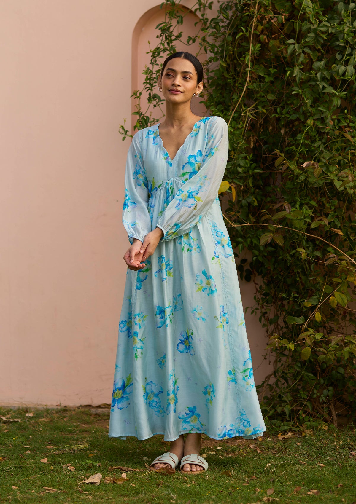 poppy blue dress blue patchwork dress Poppy