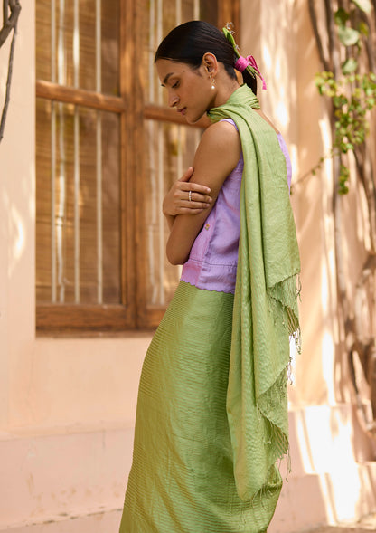 Inner Peace Green Saree