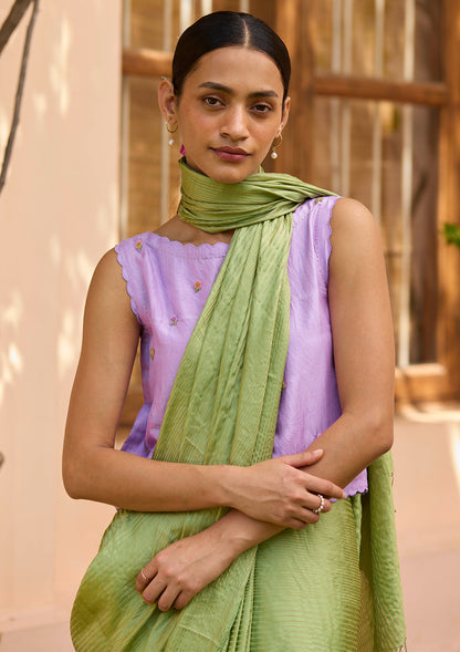 Inner Peace Green Saree