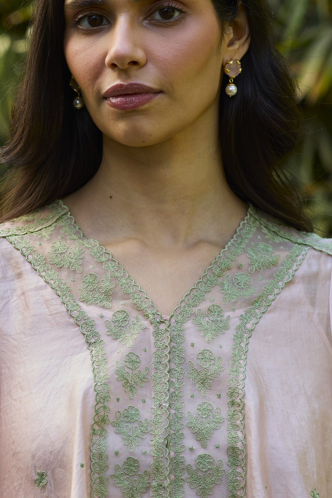 River Fork Pink Embroidered Blouse