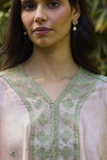 River Fork Pink Embroidered Blouse