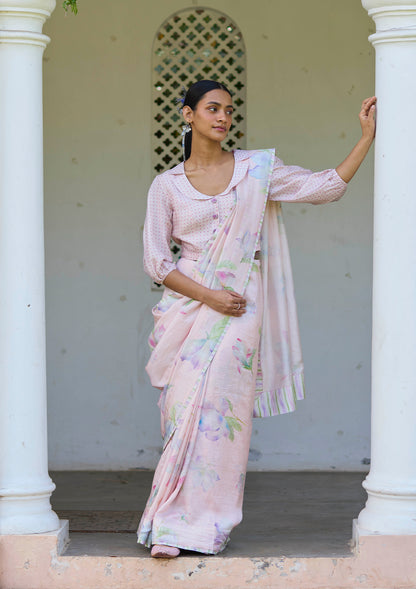 Aura Magnolia Pink Saree