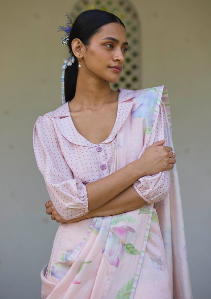 Aura Magnolia Pink Saree