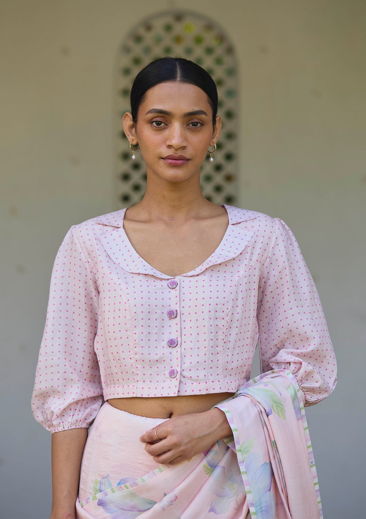 Dew Drops Pink Blouse