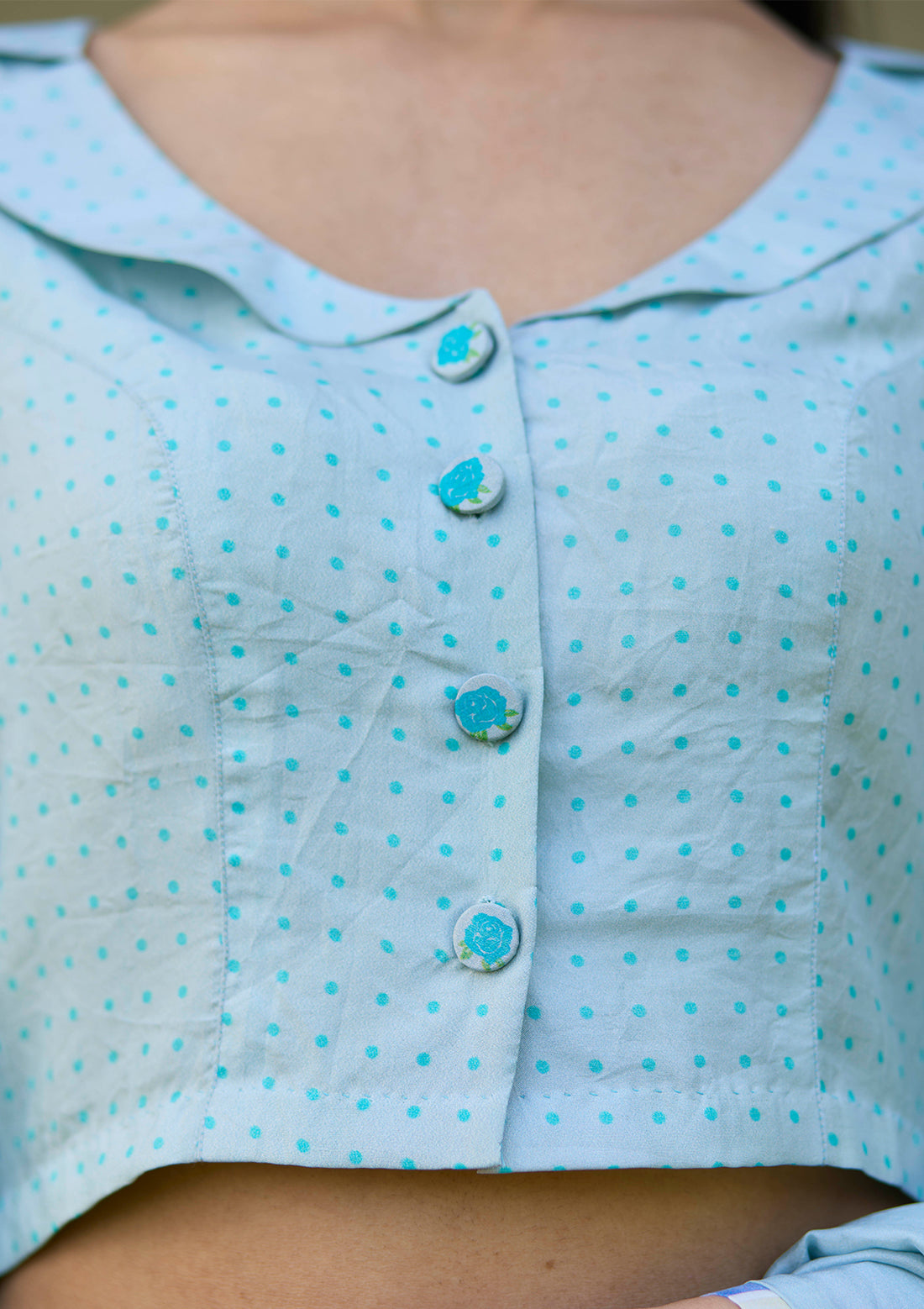 Dew Drops Blue Blouse