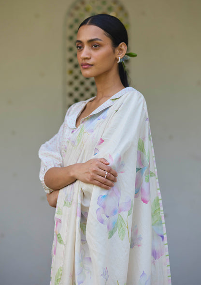 Aura Magnolia Beige Saree