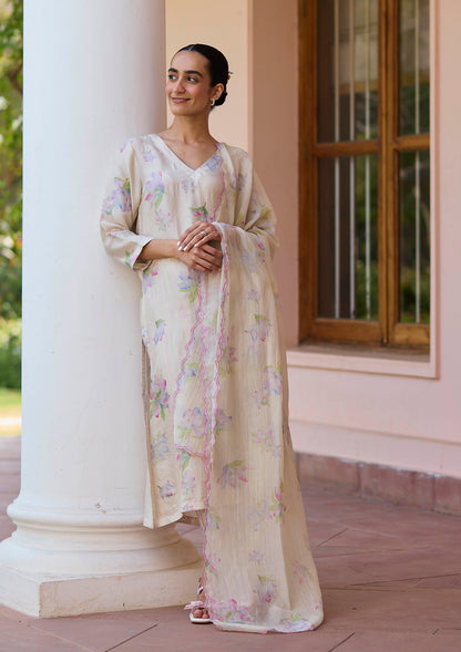 Dawn Magnolia Beige Kurta Set