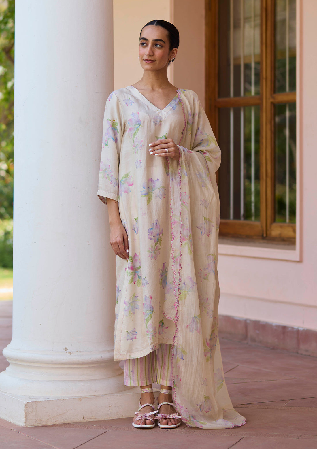 Dawn Magnolia Beige Kurta Set